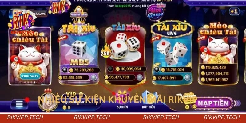 Nhiều sự kiện khuyến mãi Rikvip hấp dẫn Nhiều sự kiện khuyến mãi Rikvip hấp dẫn